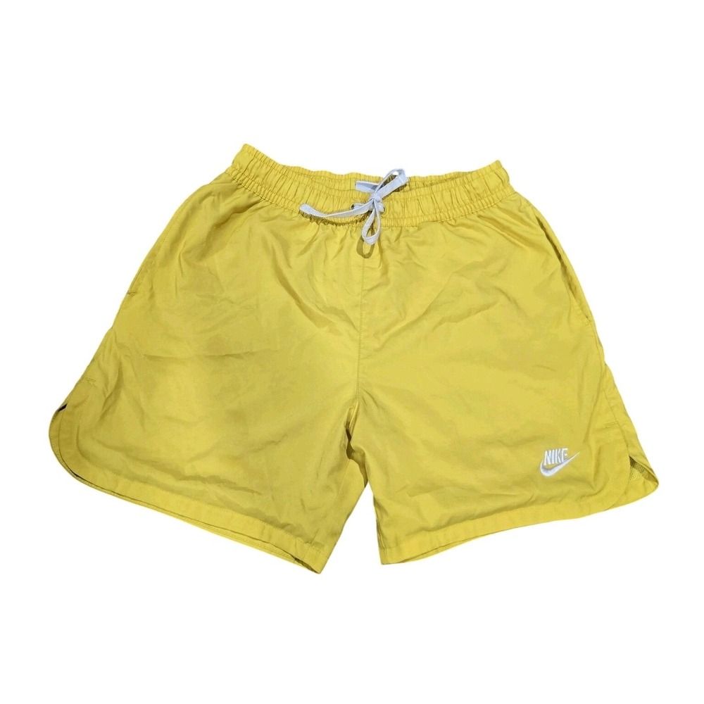 Men's Nike Sportswear Club Woven Flow Nylon Pocket Shorts Yellow Size S